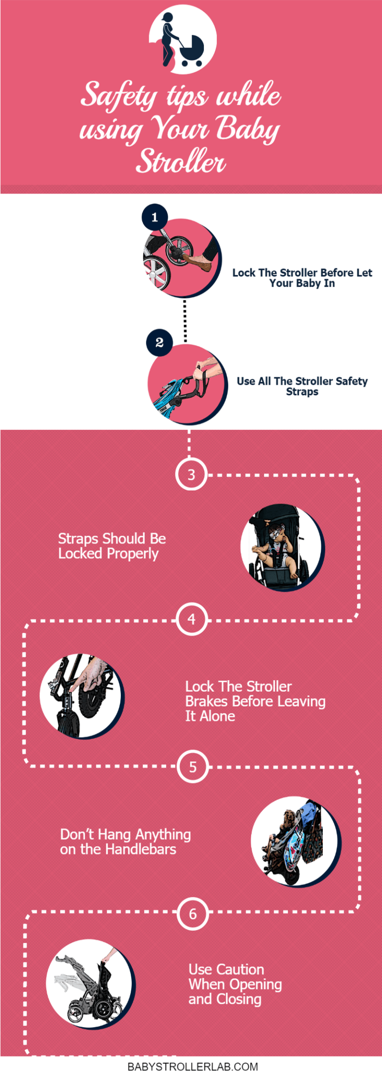 Infographic: Safety Tips While Using Your Baby Stroller