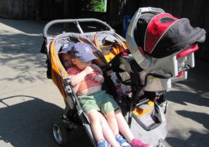 triple stroller with car seat